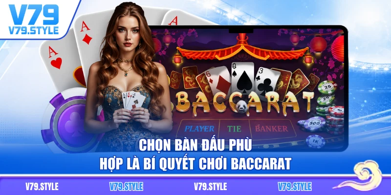 Chọn bàn đấu phù hợp là bí quyết chơi baccarat