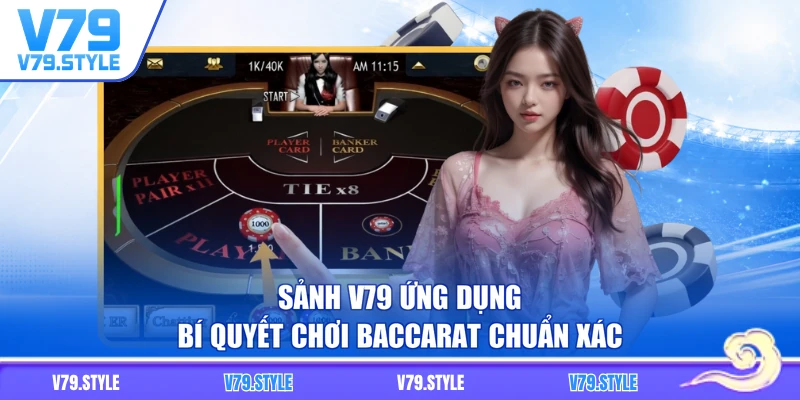 Sảnh V79 ứng dụng bí quyết chơi baccarat chuẩn xác